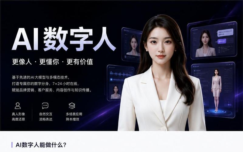 AI 数字人 产品海报