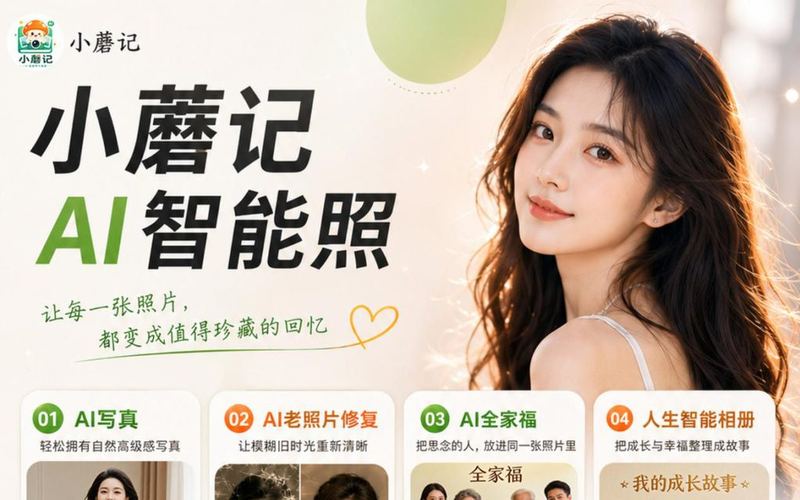 小蘑记 AI 智能照海报